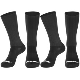 Darevie DVA061 Aero Aero Socks, Road Bike, Cycling Socks, Unisex, Antibacterial, Odor Resistant, Breathable, Sweat Absorbent, Quick Drying, Compression, Cycling, Running