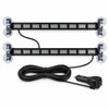 162 LED Dual Car Windshield Strobe Warning Light Bars, 12–24V