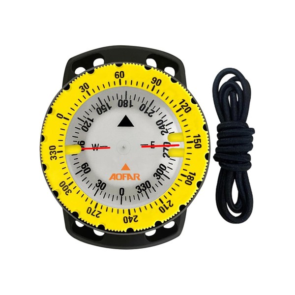AOFAR Dive Compass AF-Q60B Waterproof, Durable, Compact. Drawstring Style Compass