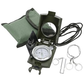 COVVY Compass,Outdoor Military Waterproof Lens Sighting Compass,High Precision Directional Compass with Survival Whistle for Hiking Camping、Boy Scout、Outdoor Travel and Navigation