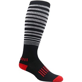 MOXY Socks Black with Grey Knee-High Premium"The Force" Fitness Deadlift Socks