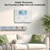 Thermostat for Heat Pump,Programmable Thermostat for House,Single-Stage Systems,2 Heat/1 Cool