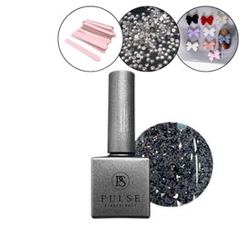 First Street Pulse Gel gst333 dark floral pixie reflective glitter gel + 30 parts / 퍼스트스트릿 펄스젤 gst333 다크플로럴 픽시 반사글리터젤+파츠 30개