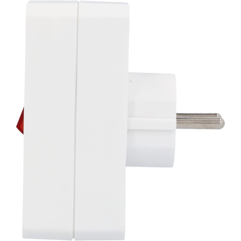 UNITEC Adaptor Plug with 1x Schuko and 2x Euro Switch,