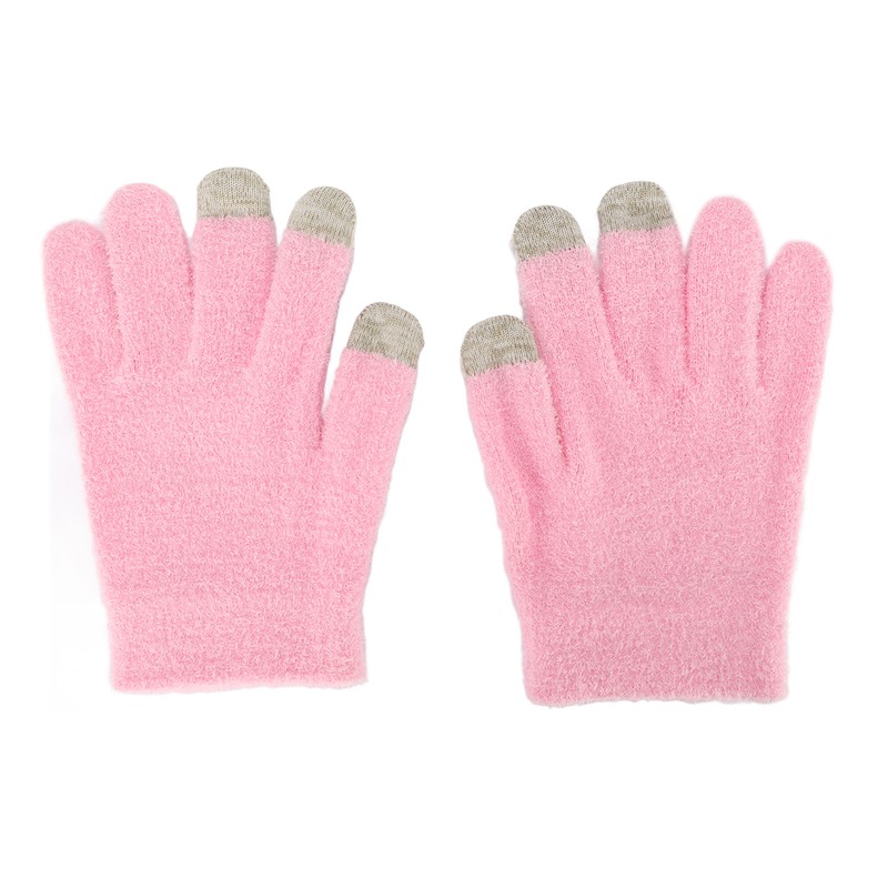 Pink Moisturizing Hand Gloves Touch Screen Prevent Cracked Skin Green
