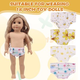 Pack of 4 Doll Nappies, Doll Accessories Nappy, Doll Nappies, Cloth Nappies Doll, Reusable Changing Bag, Mini Baby Nappies, Doll Nappies for Baby Dolls, for 18 Inch Baby Doll Changing Bag