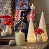 Lights4fun Set of 2 Indoor White Ceramic Light Up LED