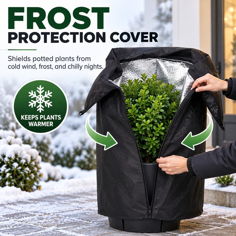 Winter Plant Frost Cover for Shrubs & Potted Trees –