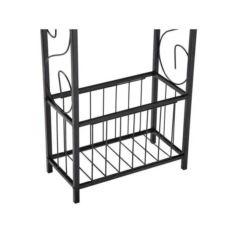 Multifunctional Dark Brown (37 X 20 X 55)cm Bathroom Table