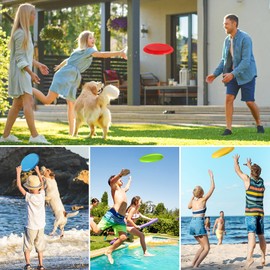 Sand Beach Toy Large 8 Inch Flying Disc Toy for Children Adults, Sports Yard Disc Toy for Outdoor Beach Accessories Backyard, Lawn, Park Flying Ring Gift Holiday Stocking Stuffer Jun