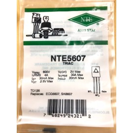 ECG / NTE NTE5607, 600V @ 4A Silicon 2 Mode TRIAC ~ TO-126 (ECG5607)