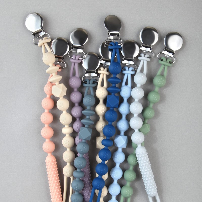 Yolnkos Schnullerkette Junge mädchen Silikon Schnuller Clips Dummy Halter Schnullerband