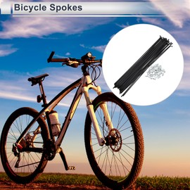 RATCHROLL 1 Set Universal Bicycle Spokes 12G 249mm Length Bike Wheel Spokes Nipple Black Carbon Steel