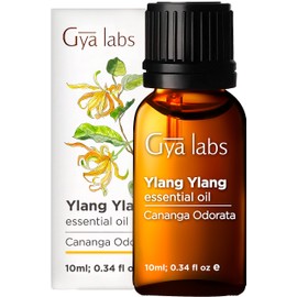 Gya Labs Ylang-Ylang Essential Oil for Diffuser- 100% Pure and Natural Therapeutic Grade Ylang Ylang Essential Oil for Skin - Ylang Ylang Oil for Hair Growth & Aromatherapy (0.34 fl oz)