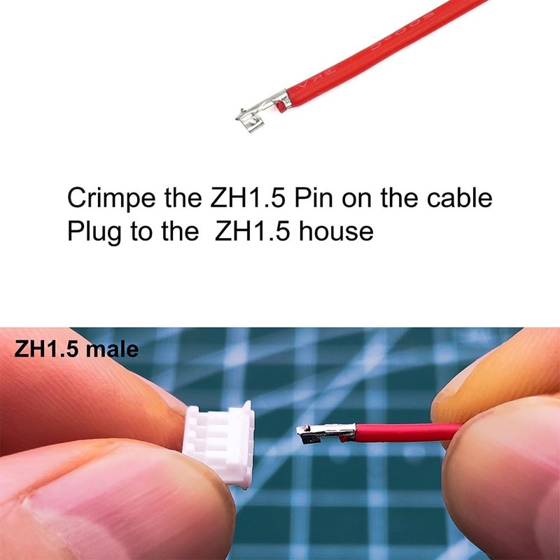 ZH 1.5 mm Connectors and Crimp Terminal Kit Compatible with
