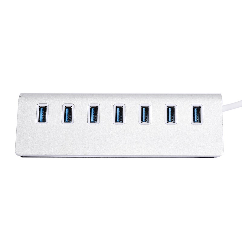 USB 3.0 Splitter Aluminum Alloy Hub 7-in-1 Docking Station for