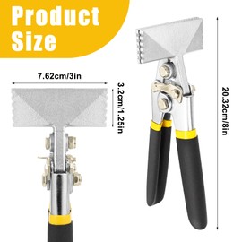 3 Inch Sheet Metal Bender, Hand Seamers Sheet Metal Tools with Ergonomic TPR Handle, Straight Jaw Metal Bending Pliers for Bending, Seaming and Flattening Metal