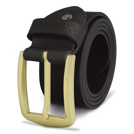 Cartvelli Vintage Leather Belt Men's 38 mm Made in Germany - Gift Box - Belt Clasp Gold, black
