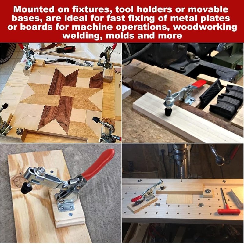 Toggle Clamp, Hand Tool Toggle Clamp GH-12130 100KG/220lbs Adjustable Antislip