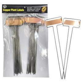 Owlery Copper Plate Metal Plant Labels Garden Stake Tags Reusable Planting Gardening Markers (10 x 2.6 inch)