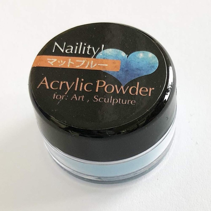 Narity! Nail Powder Acrylic Color Powder Matte Blue 0.1 oz