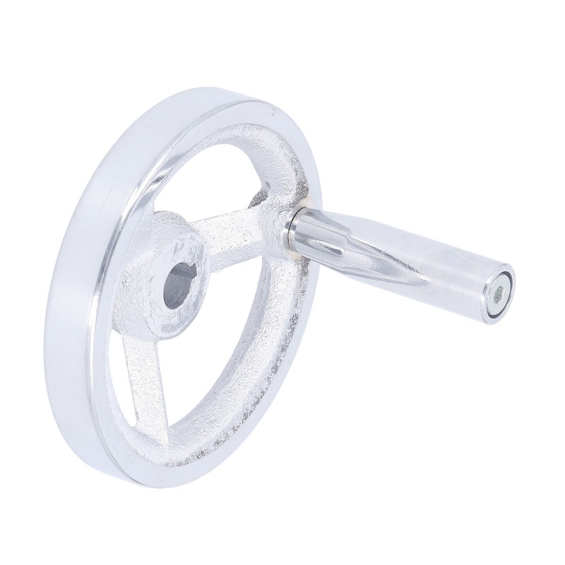 3 Spoke Hand Wheel with Revolving Handle Cast Iron Round