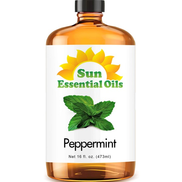 Sun Essential Oils 16oz - Peppermint Essential Oil - 16 Fluid Ounces