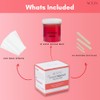 Natural Rose Extract Sugar Wax Hair Removal Kit 450g, 20