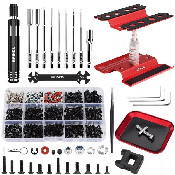 EPINON RC Car Repair Work Stand Repair Tool Set 360