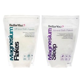 by Flakes Bundle Kit by BetterYou for Unisex - 2 Pc Kit 35.2oz Magnesium Flakes Bath Salt, 35.2oz Magnesium Sleep Bath Salt
