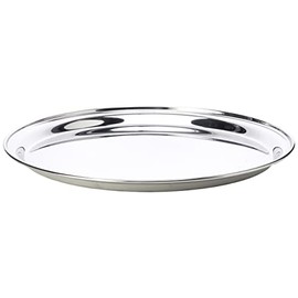 Genware NEV-52039 Tray, Stainless Steel, 12" Round, 300 mm