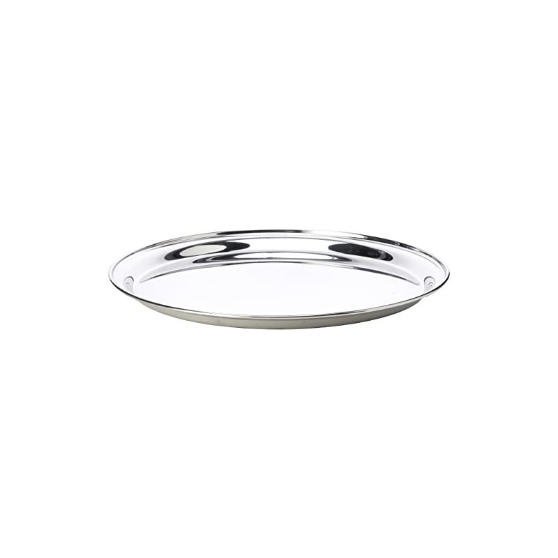 Genware NEV-52039 Tray, Stainless Steel, 12" Round, 300 mm
