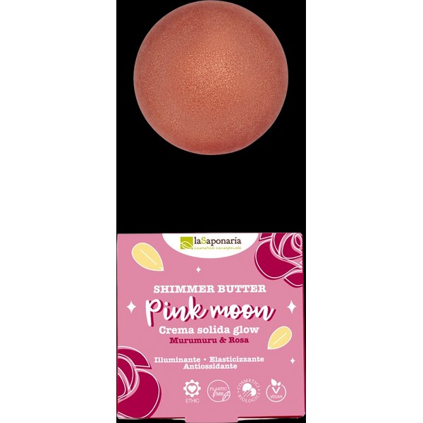 La Saponaria "Pink Moon" Solid Body Butter, 80 ml