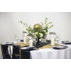 LinenTablecloth 14 x 108-Inch Satin Table Runner Navy Blue
