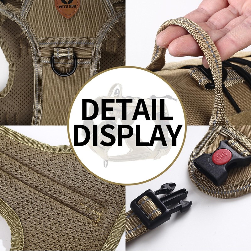 PET'S HUB Large Dog Harness, No Pull Pet Harness With