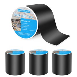 FAHKNS 4 Pack Butyl Joist Tape, 6" x 50' Joist Tape for Decking, Anti-Corrosion Weather Resistance Self-Adhesive Deck Tape for Protect Deck and Beams