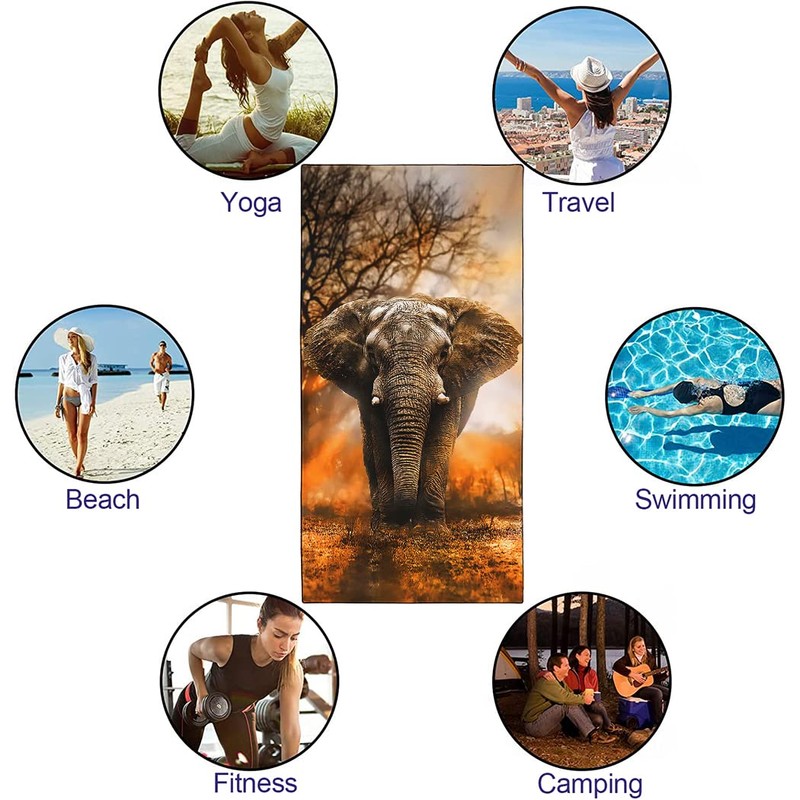 Violetpos Quick Drying and Lightweight Beach Towels Beach Towel Large