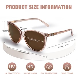 YUKANG Progressive Multifocal Sunglasses for Women Men, Multifocus Sun Readers Outdoor Reading Sunglasses Women's with UV400 LBrown 3.0