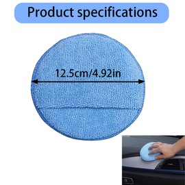 BIRLOZA 6 Stück Mikrofaser Wachs Applikatorpads für die Autopflege, Mikrofaser Applikatorpad mit Fingertasche für Autos, LKW, Boot, Reinigung und Feinpolieren