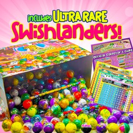 Sqwishland Bulk Box Series 6 – Mini Capsule Squishy Fidget Toys for Party Favors, Pencil Eraser Toppers, Treasure Box for Birthday Party & Celebration, Birthday Gifts for Students, 250 Capsules