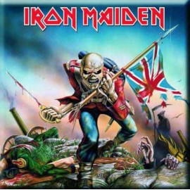 Iron Maiden on a 3”x 3” Metal Refrigerator Magnet