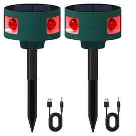 QXMH Solar Outdoor Motion Sensor Alarm: 129db Motion Detector Alarm Light, 360°Infrared Trigger Alarm with USB Charging 4Modes for Home,Villa,Yard,Chicken coop,Say Goodbye to The Intruders