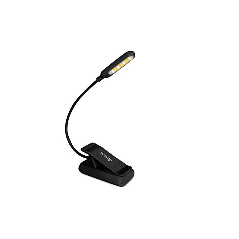 VAVOFO Rechargeable Clip-On Reading Light with 9 Brightness Levels