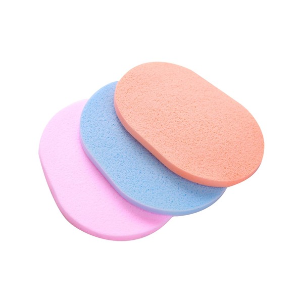 Pack of 50 Cleaning Sponge Wet Wipes, Soft Cleaning Powder Puff, Make-Up Washing Sponge Type Face Wash Puff Flutter (Random Colour)