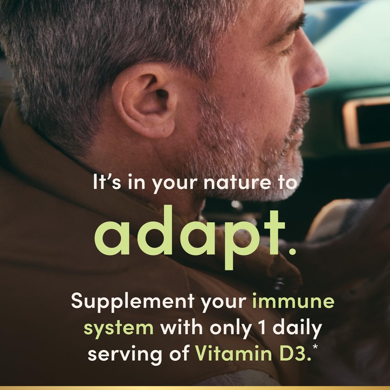 Nature's Bounty Vitamin D3 5000 IU Softgels, Rapid Release, Immune