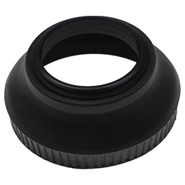 vhbw Lens Hood Compatible with Lenses with 37 mm Lens Thread - Wide Angle Lens Hood, Matte Black, Rubber, Round