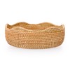 IGNPION Rattan Storage Bowl Woven Fruit Basket Round 26cm Bread