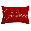 RABUSOFA Christmas Pillow Covers 12x20 Inch,Red Christmas Pillows Cases,Merry Christmas