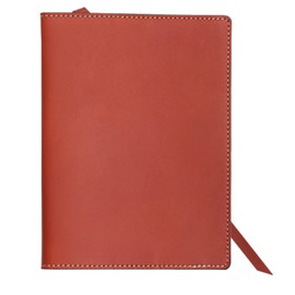 Sapporo Leather Craftsman Book Cover, Bunko Book Size, Made in Japan, Cowhide Leather, Oiled Leather, Red Brown