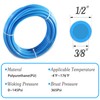 MSAEIQUN Pneumatic Tubing 1/2"OD PU Air Tubing Pipe Hose Blue